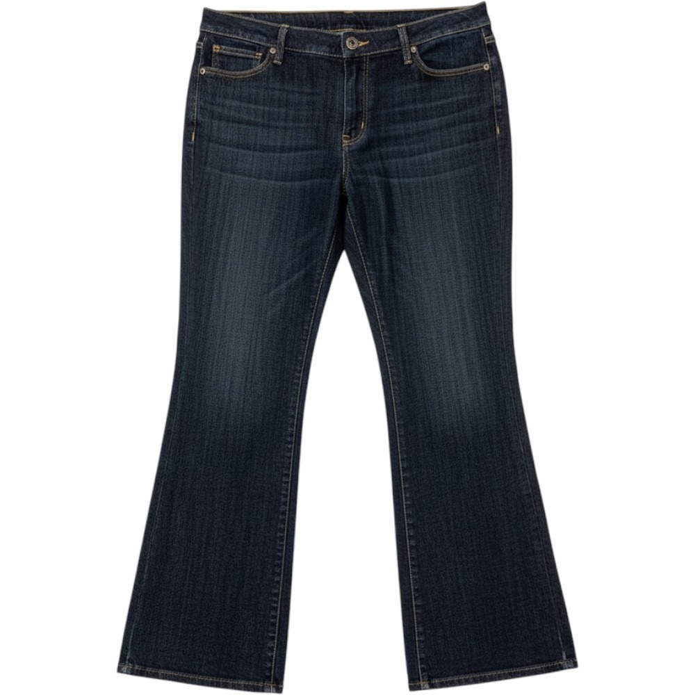 St John's Bay Womens  Sz 20 Vintage Dark Wash Jeans Embroidered Bootcut Stretch